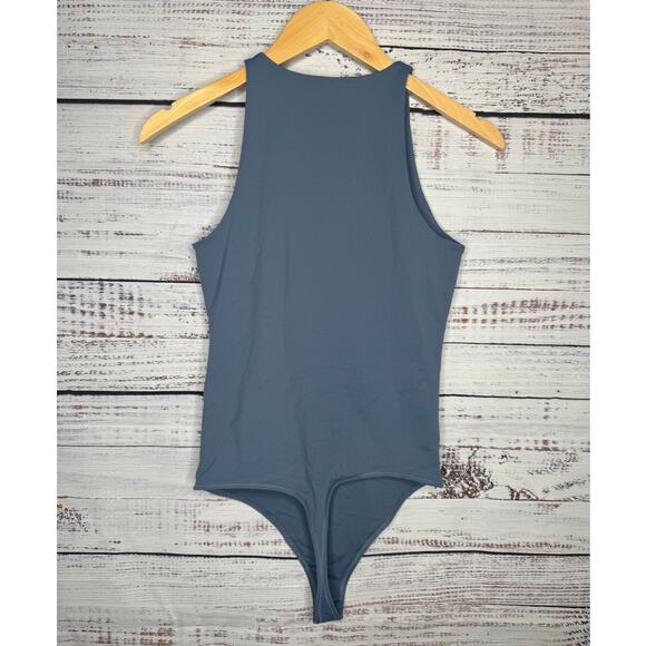 Abercrombie & Fitch a&f blue Sleeveless Tank Soft af Collection Bodysuit Size S - Picture 2 of 5